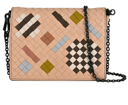 Intrecciato WOC, &pound;450, Handbags, Beige, Leather, Front view